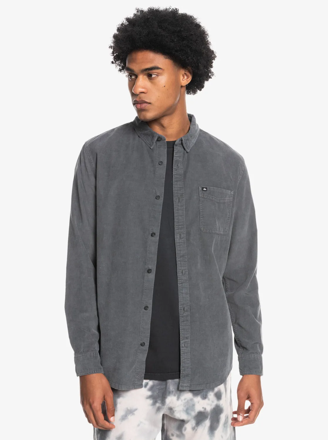 Quiksilver Smoke Trail L/S Shirt-Iron Gate