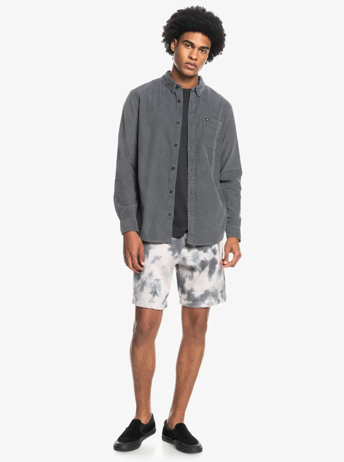 Quiksilver Smoke Trail L/S Shirt-Iron Gate