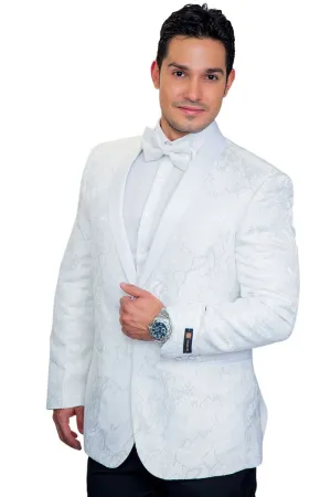 "Havana" White Tuxedo Jacket