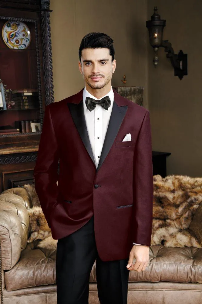 "Liam" Merlot Velvet Jacket