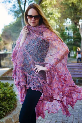 "Pink Sunset" Shawl