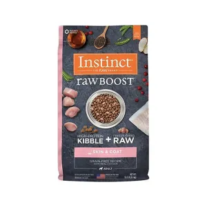 Raw Boost Skin & Coat Grain Free Kibble   Raw Adult Dog Dry Food - Chicken