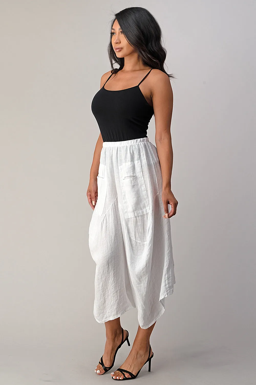 Raw Moda Italian Linen Pants Skirt