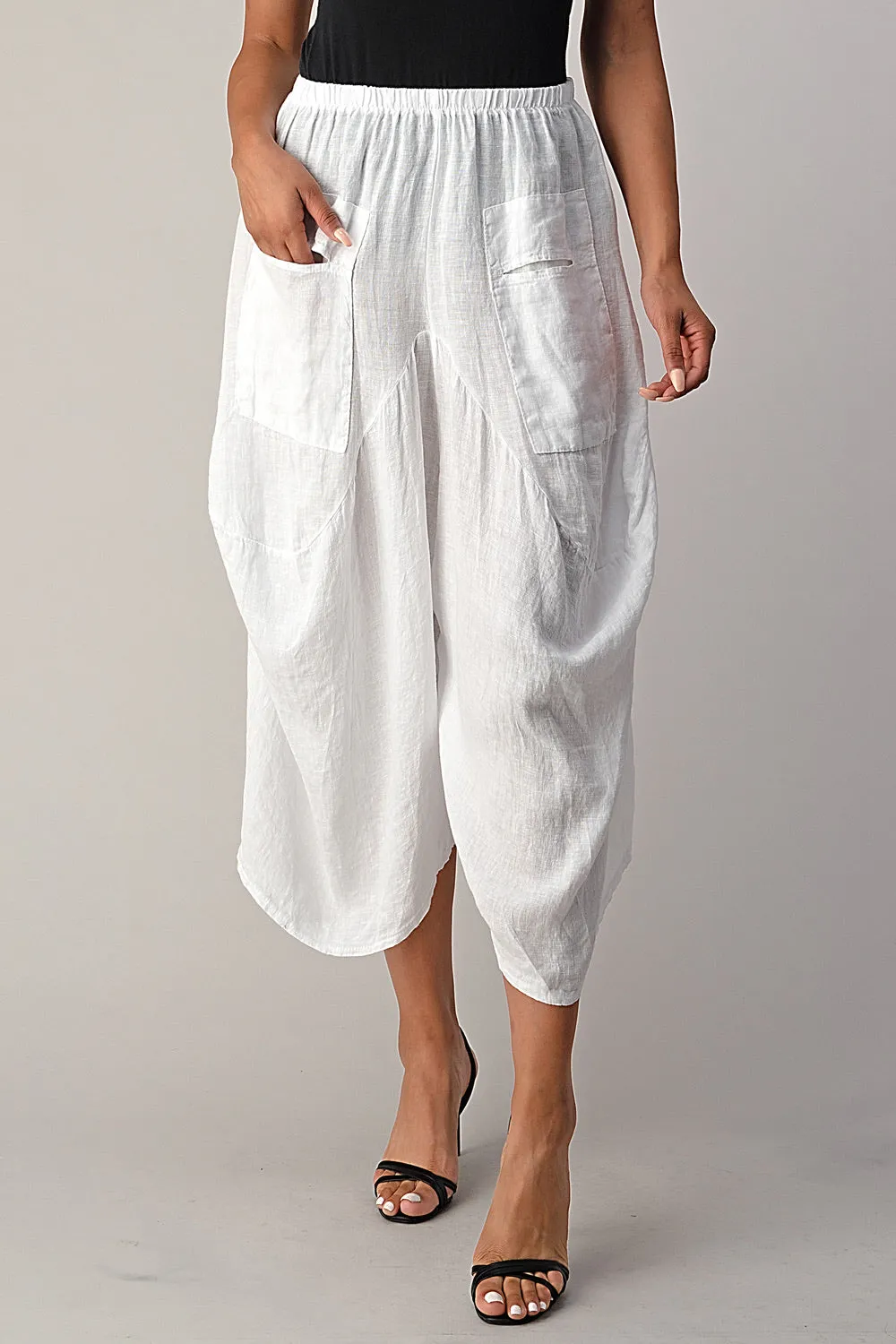 Raw Moda Italian Linen Pants Skirt