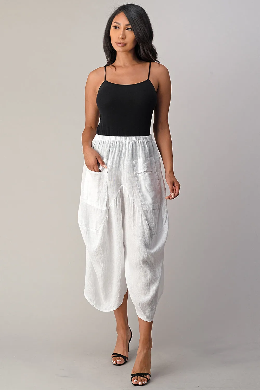 Raw Moda Italian Linen Pants Skirt