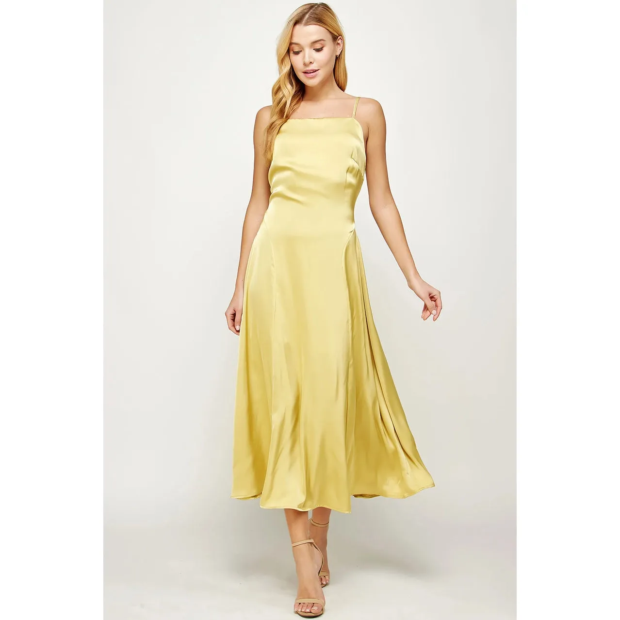 Reese Satin Midi Dress