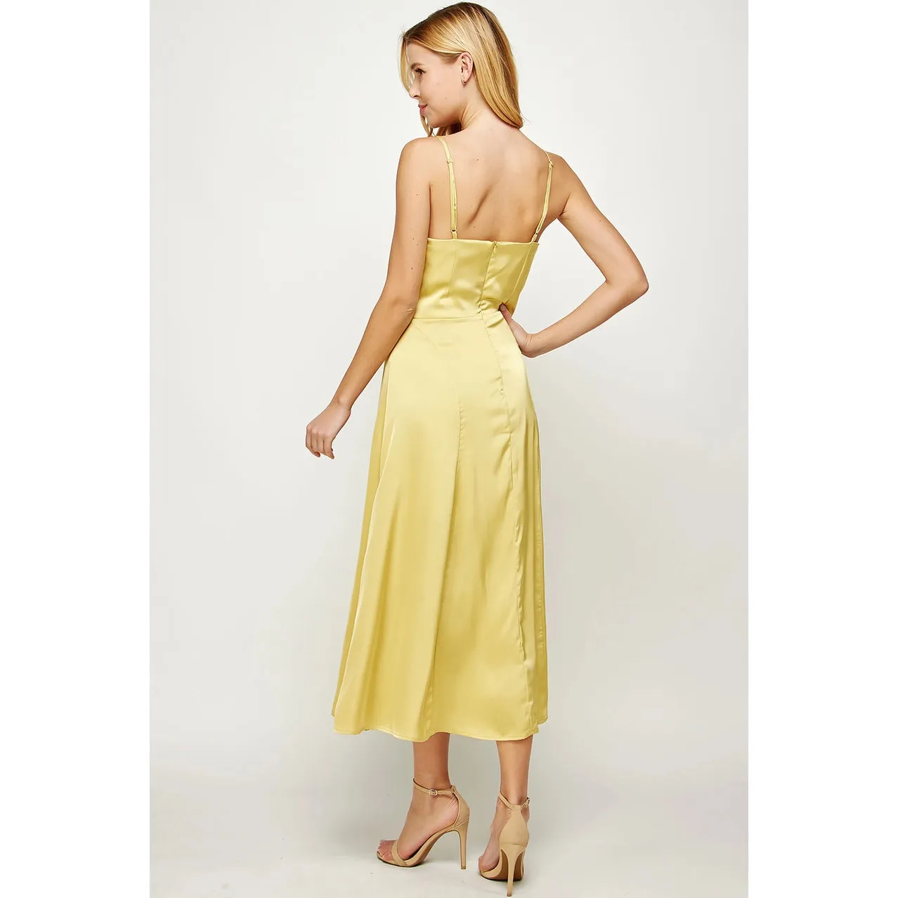 Reese Satin Midi Dress