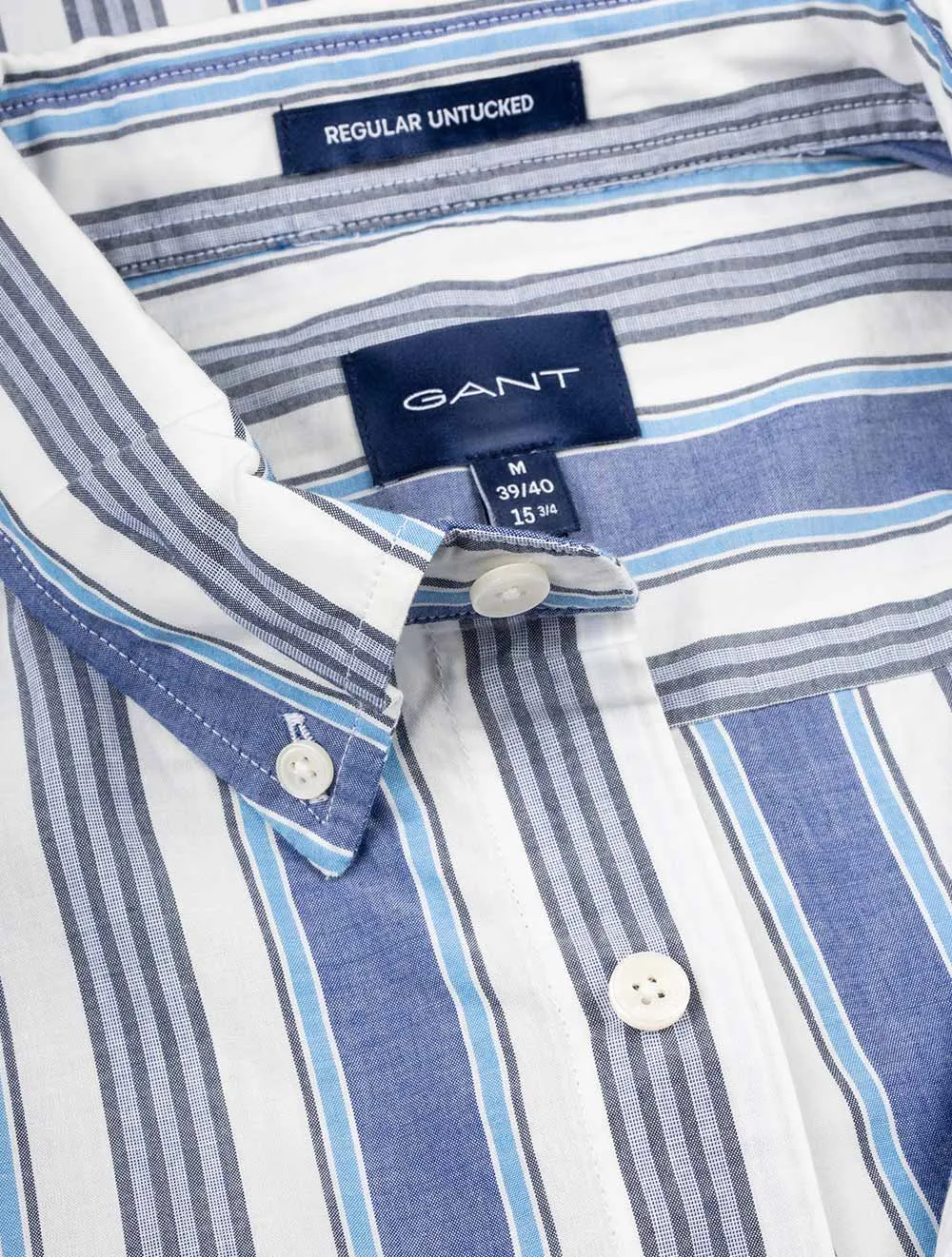 Regular Fit Multistripe Oxford Shirt College Blue