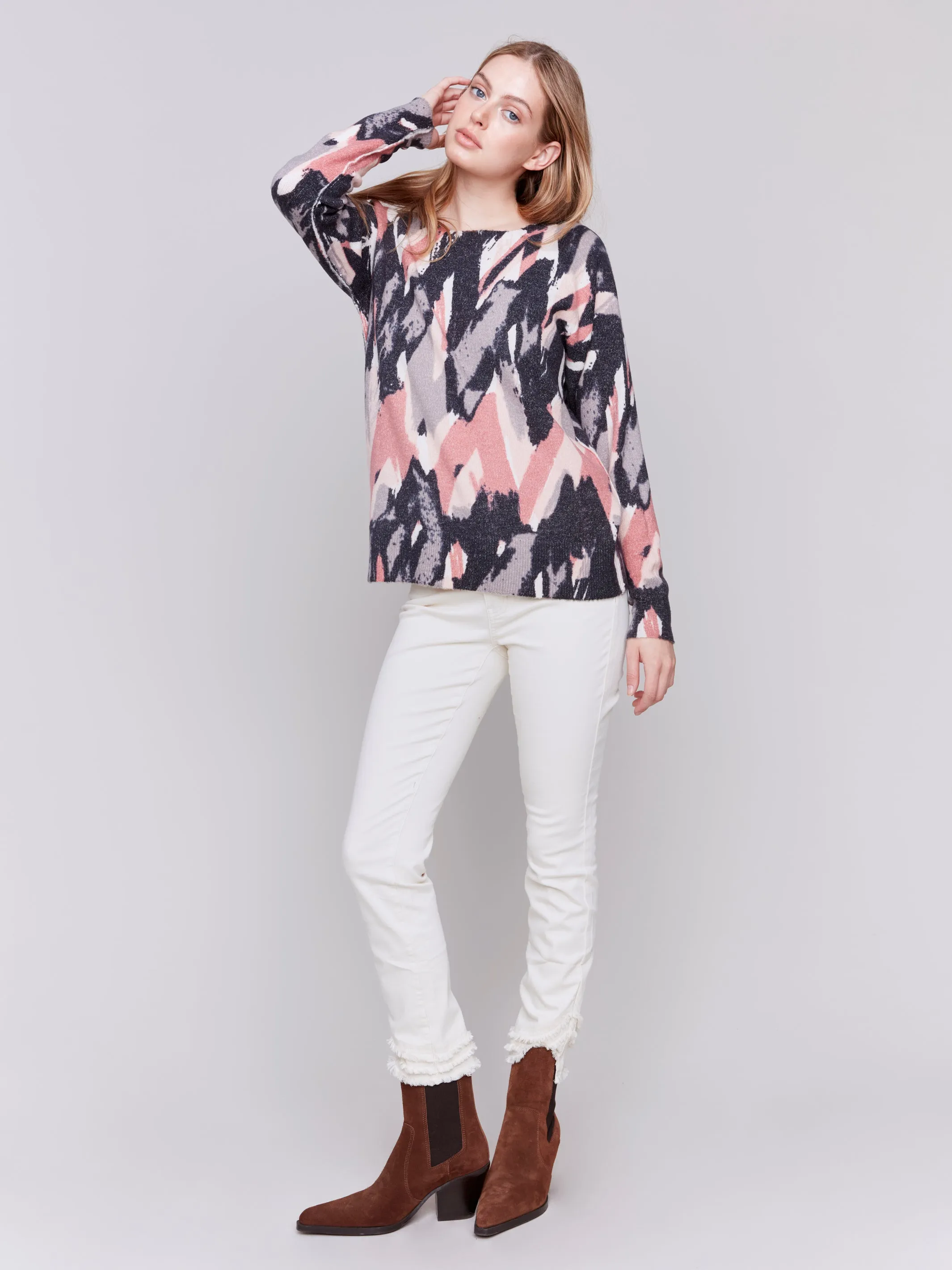 REVERSIBLE ZIGZAG STROKES TOP