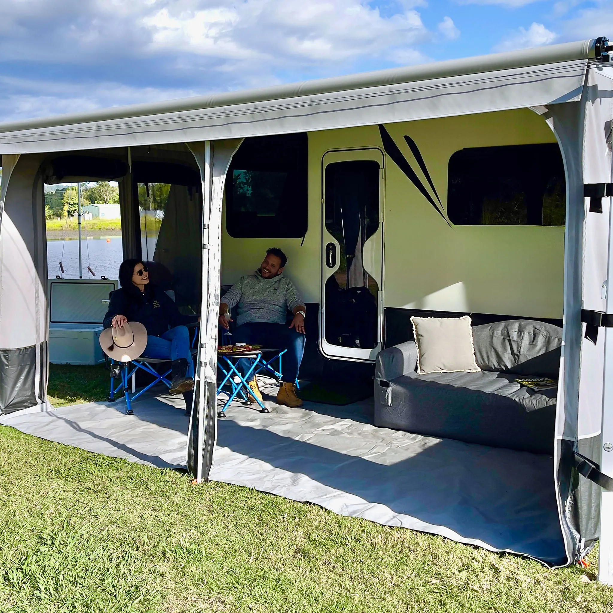 Roll Out Awning Walls - Heavy Duty Canvas