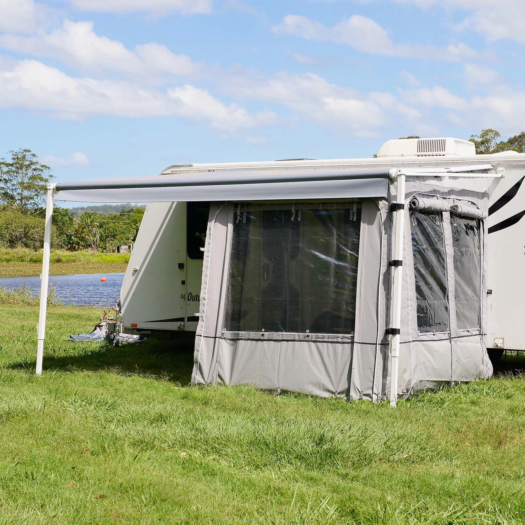 Roll Out Awning Walls - Heavy Duty Canvas