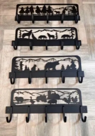 Rustic Farmyard-Themed Handmade Metal Coat Rack