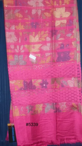 Stole Shawl Wrap 5339  Pink Winter Shieno Sarees