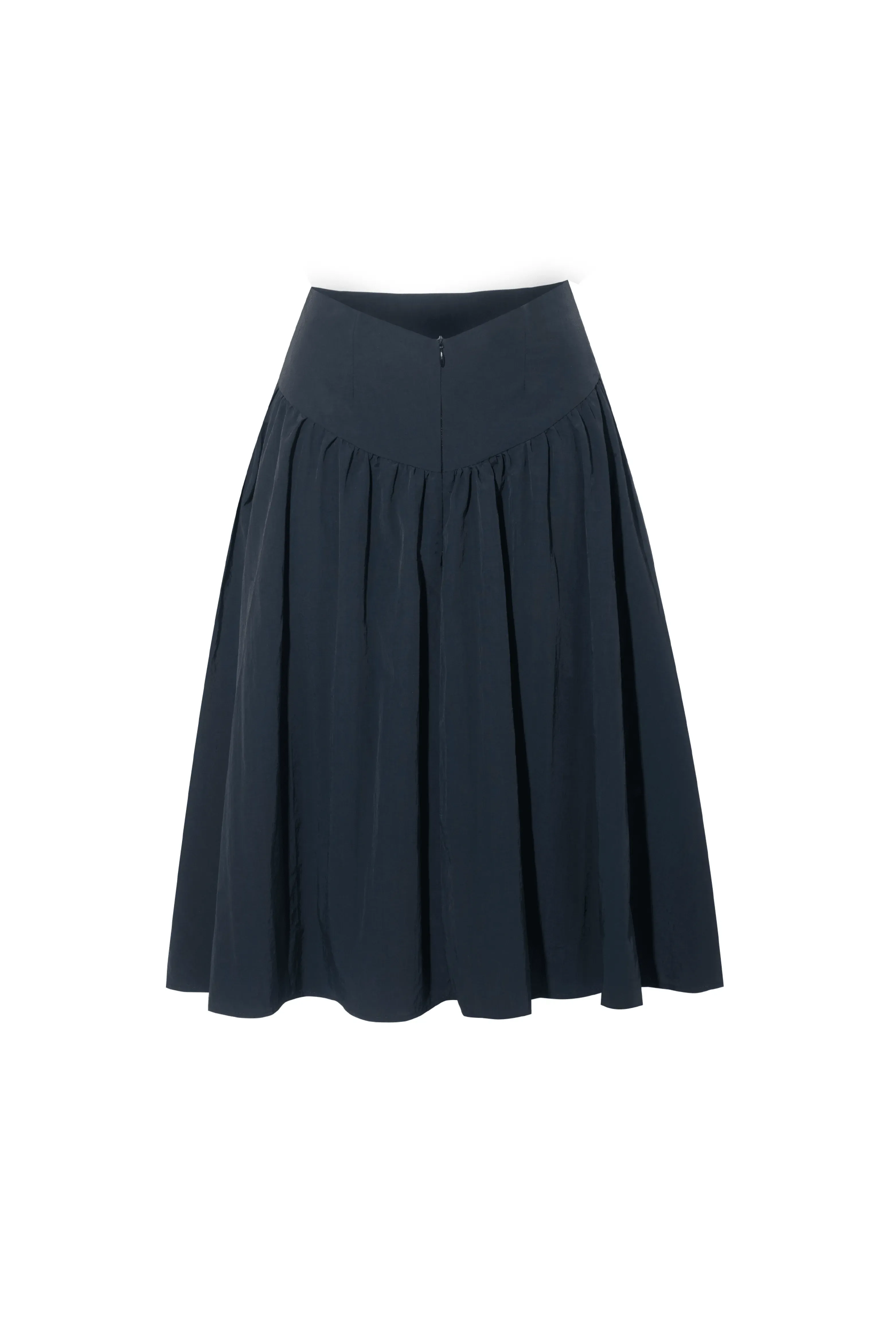 The Deba Midi Skirt, Onyx