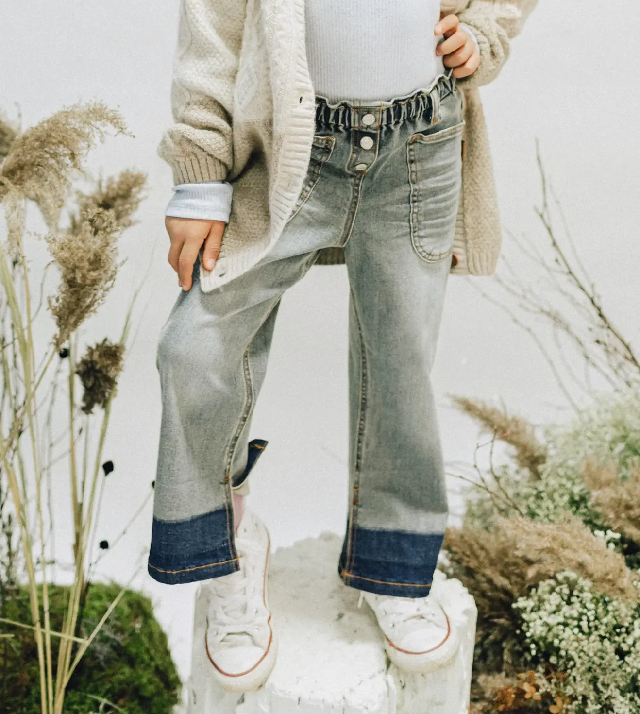 The Harmony Wide Leg Denim - KIDS