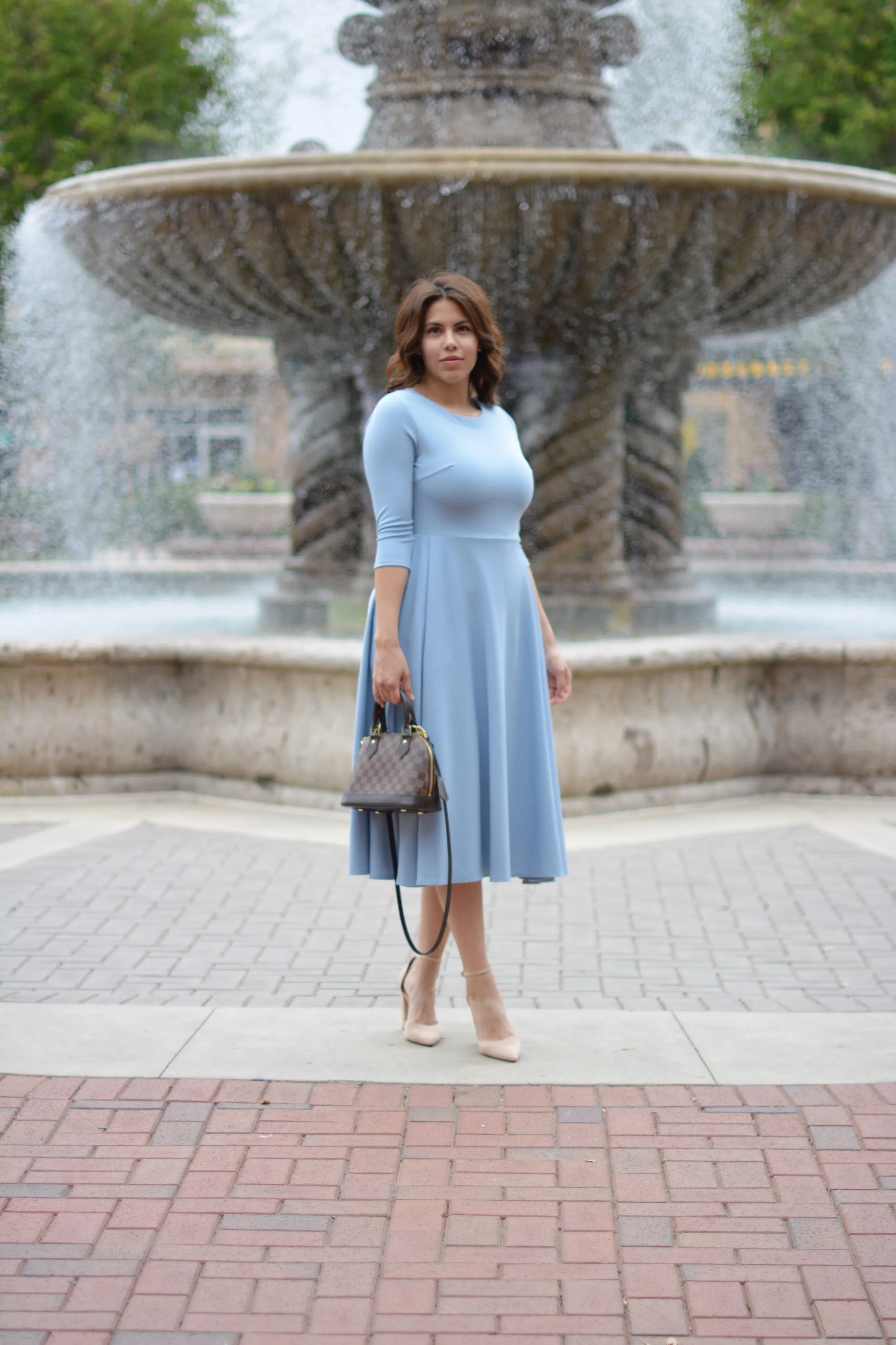 Valencia Blue Midi Dress