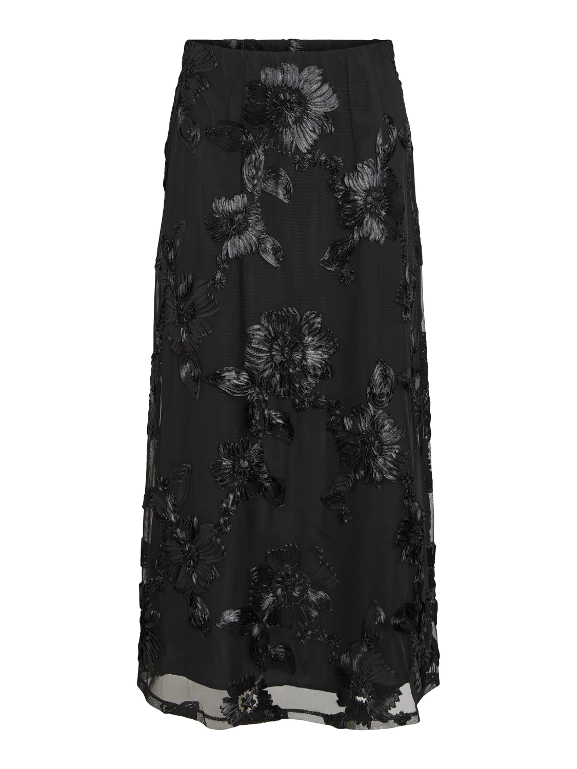 VISTELLE Midi Skirt - Black Beauty