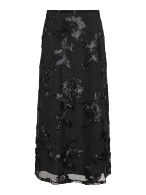 VISTELLE Midi Skirt - Black Beauty