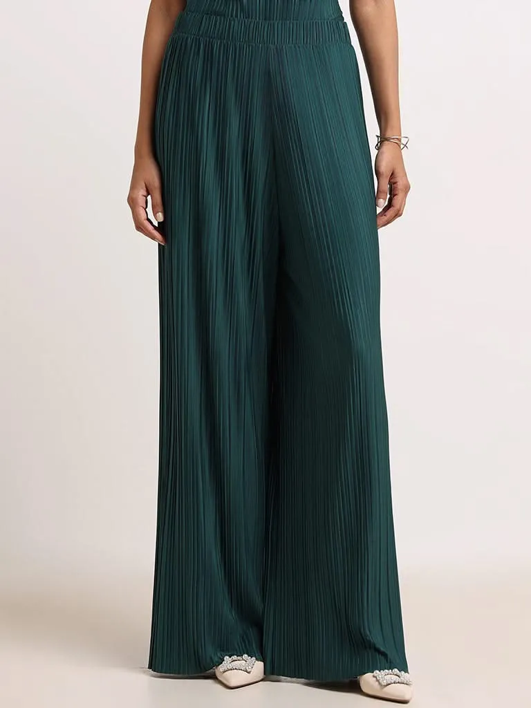 Wardrobe Green Pleated Pants