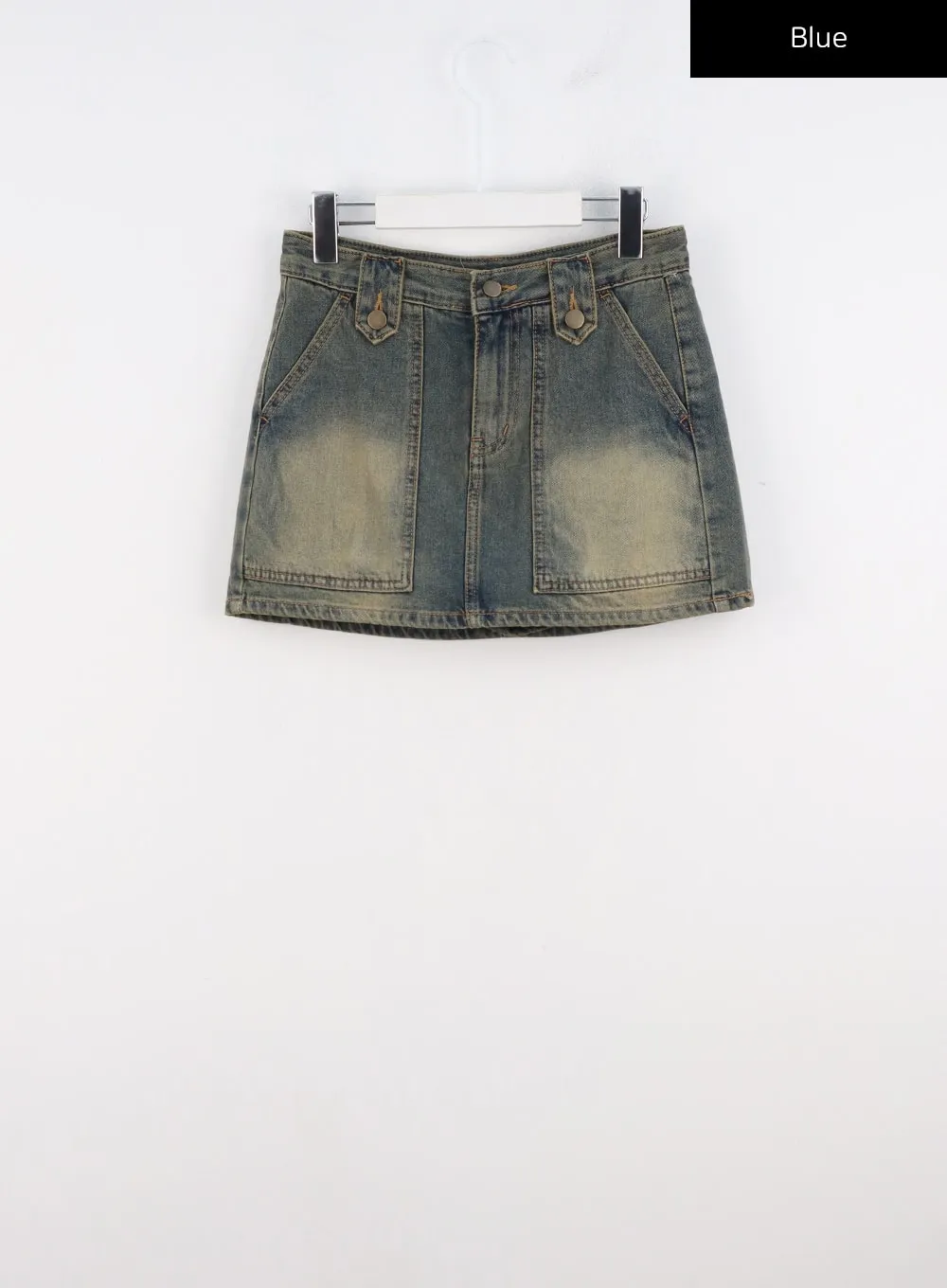 Wash Pocket Denim Mini Skirt CO311