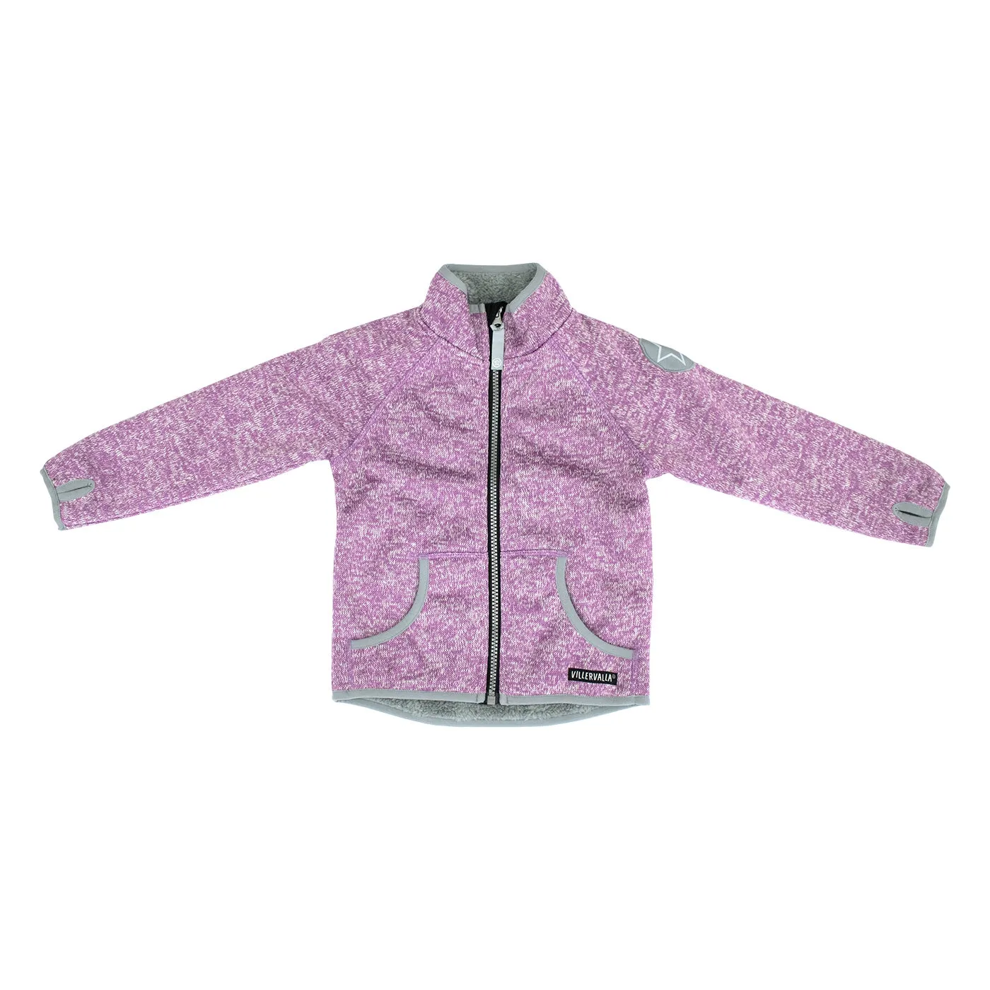 Windblock Pile Fleece Jacket: Fuchsia / Marble