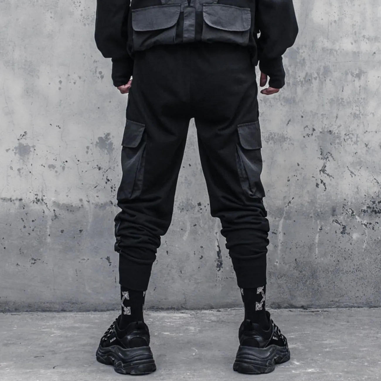 WLS Dark Side Patchwork Pockets Pants