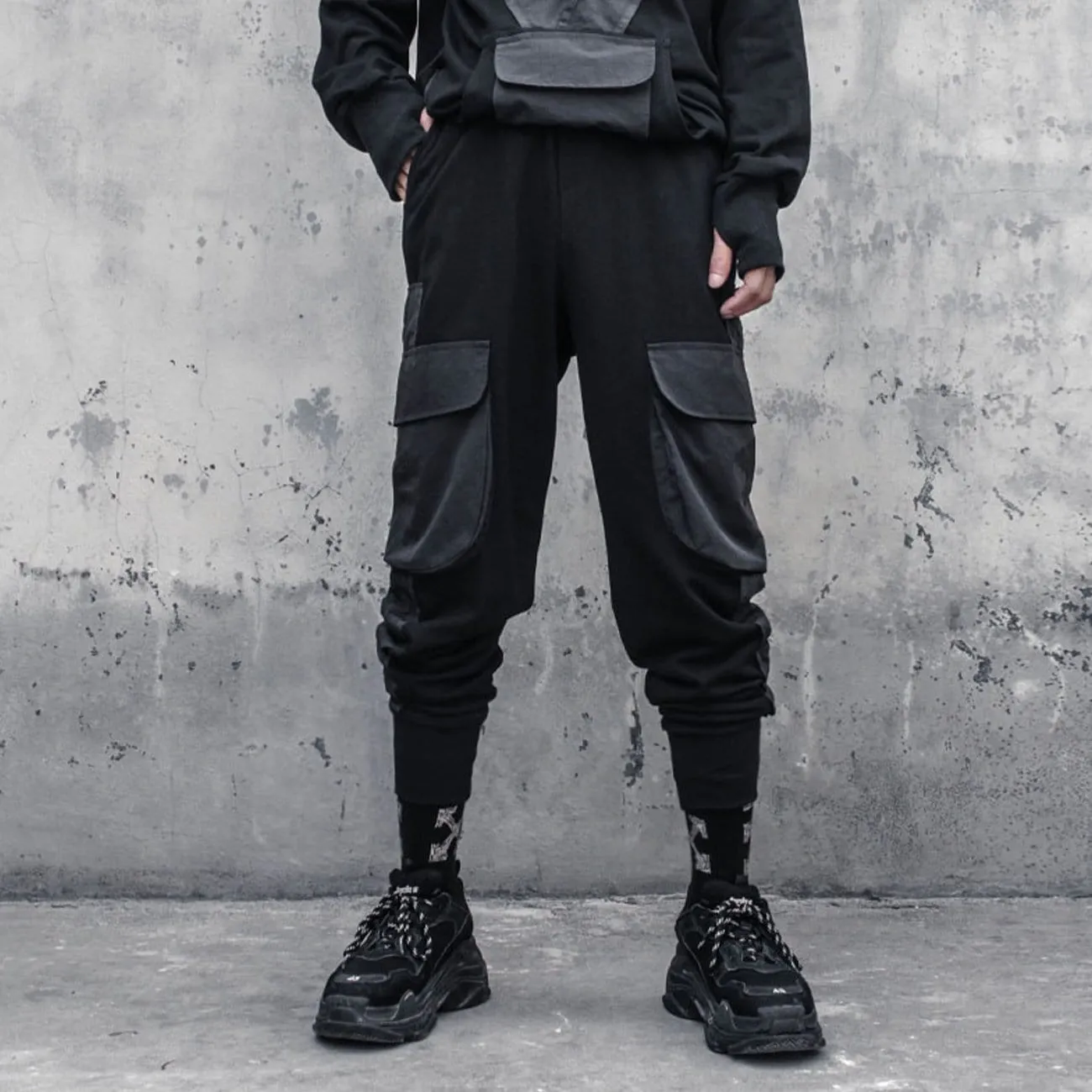 WLS Dark Side Patchwork Pockets Pants