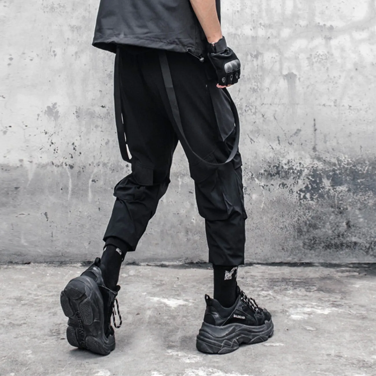 WLS Functional Pleated Ribbons Cargo Pants