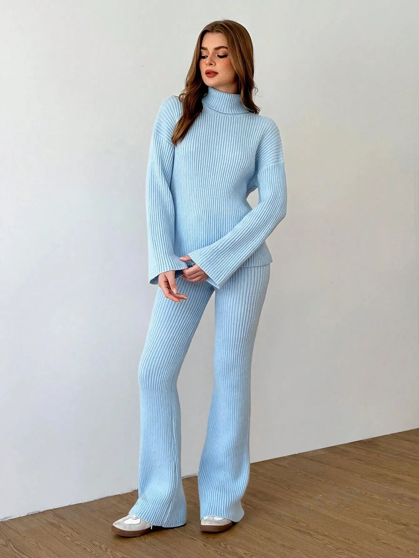 WOMEN'S FASHION CASUAL TURTLENECK SWEATER AND PANTS SET