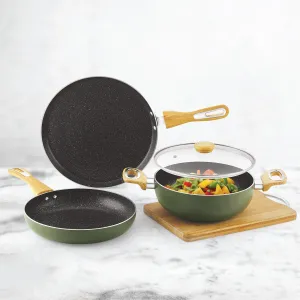 Woody Kitchen Induction Base Non-Stick Cookware Set