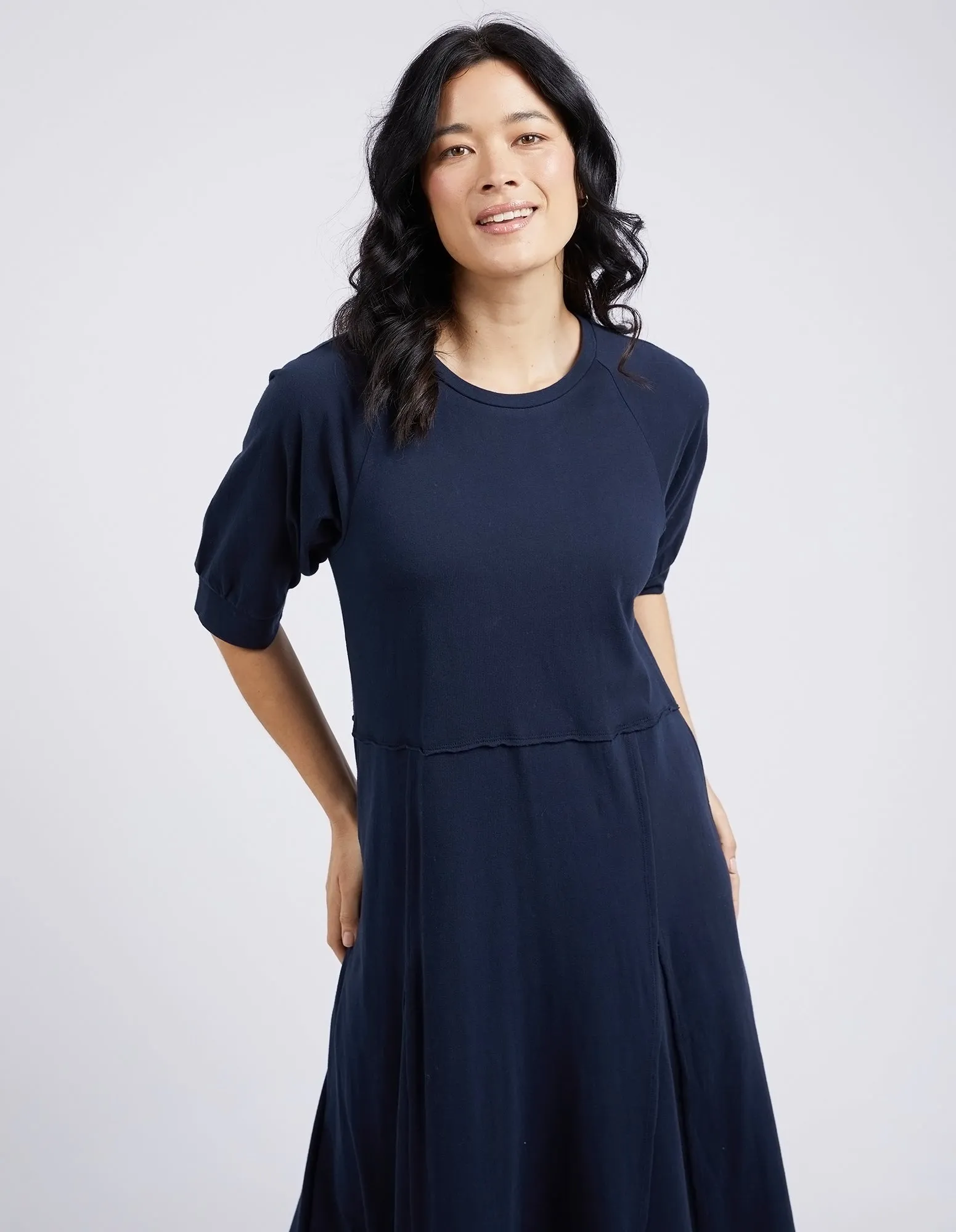 York Midi Dress Navy