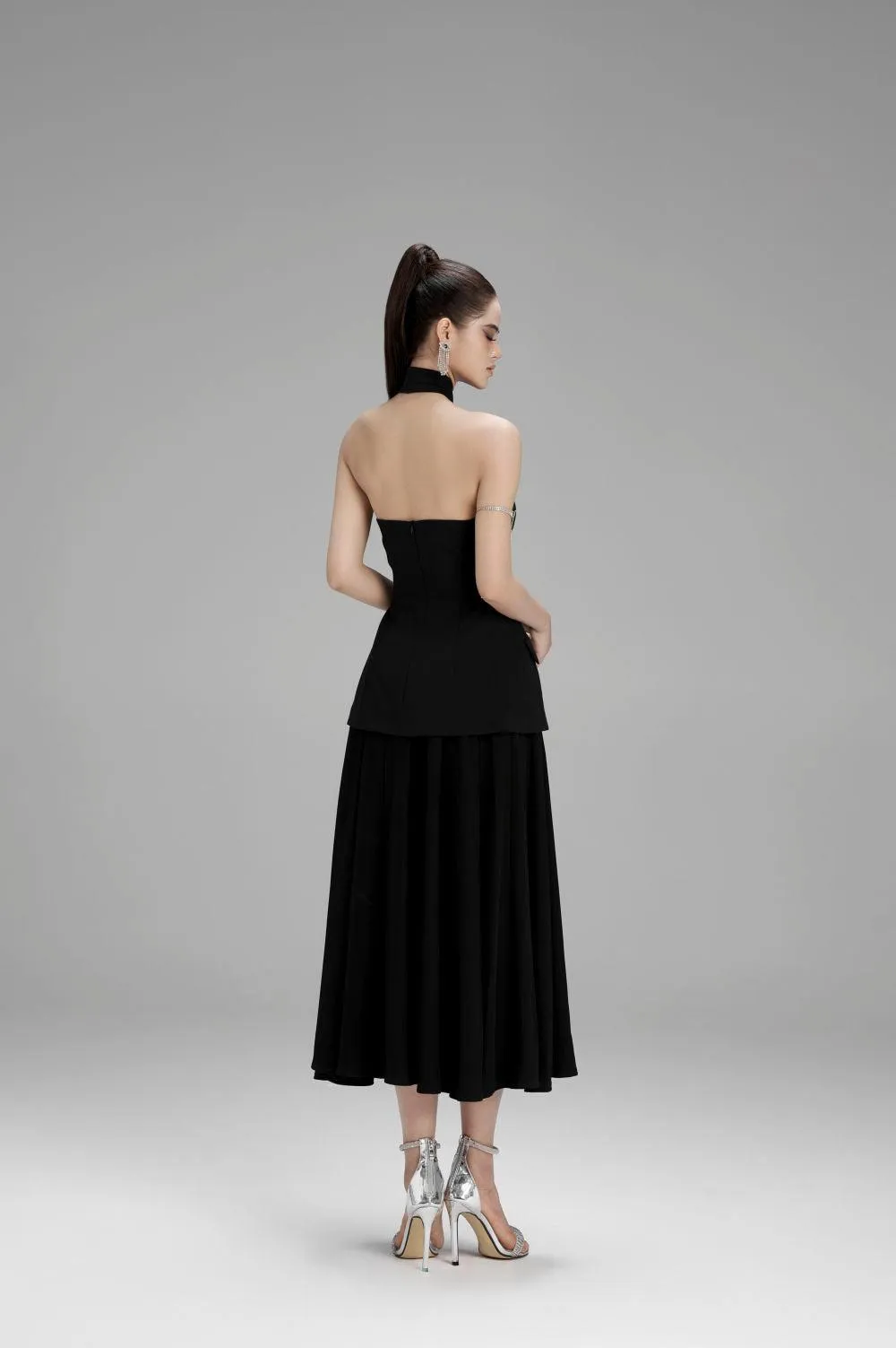 Zoey Flared Pleated Polycotton Skirt